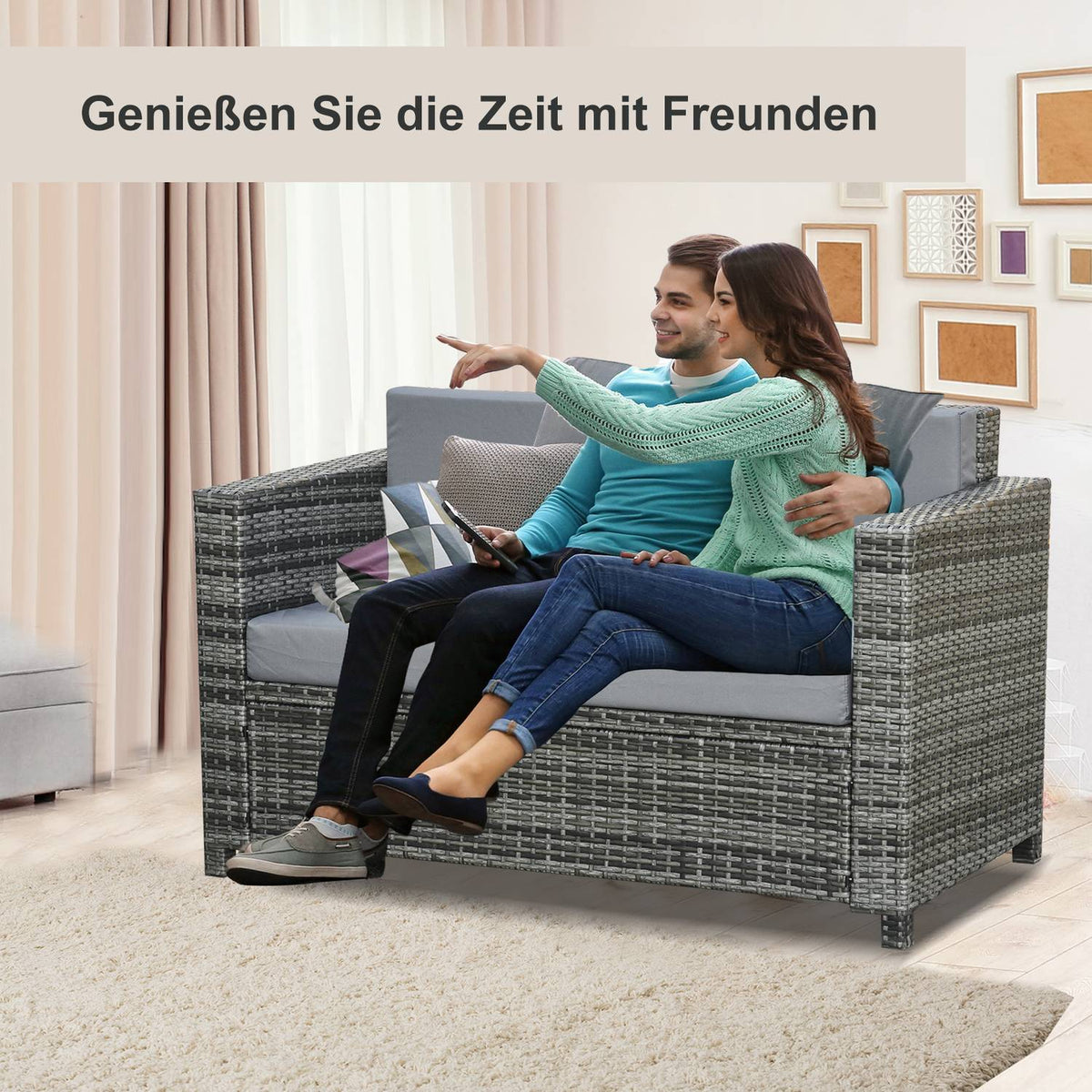 Cushion, Metal & Polyester, 130X70X80Cm, For Terrace & Balcony