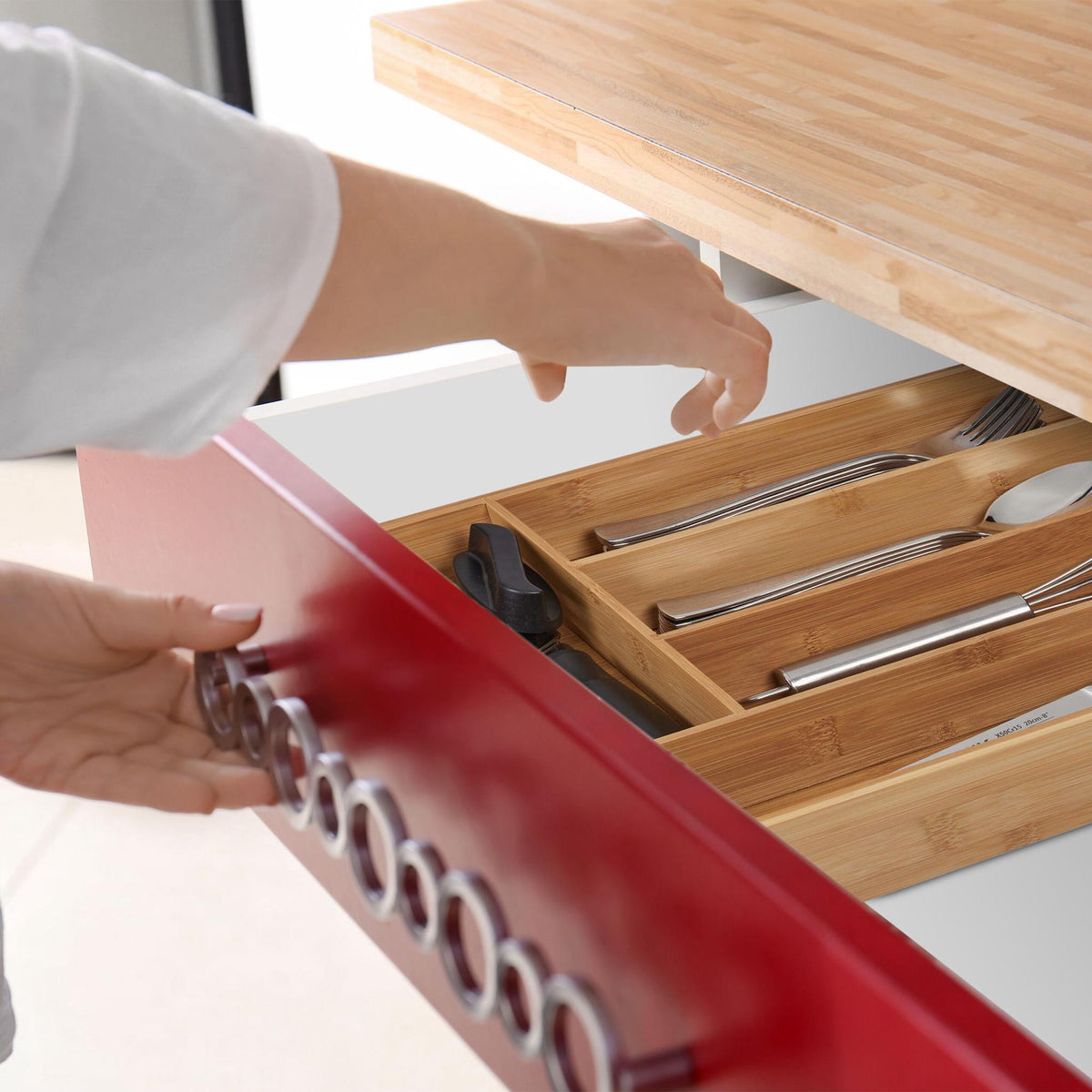 Cutlery box bamboo 5 compartments