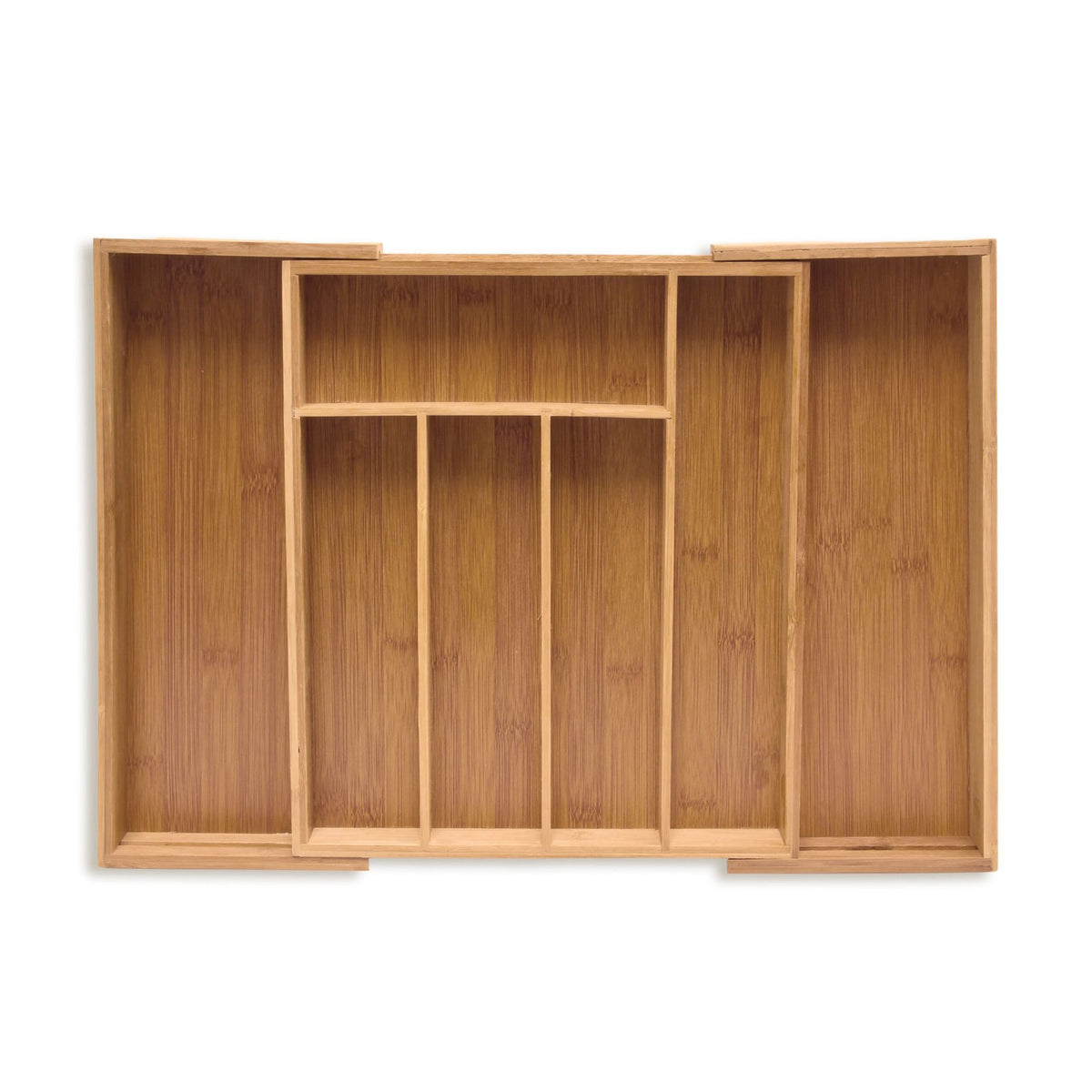 Cutlery box bamboo extendable