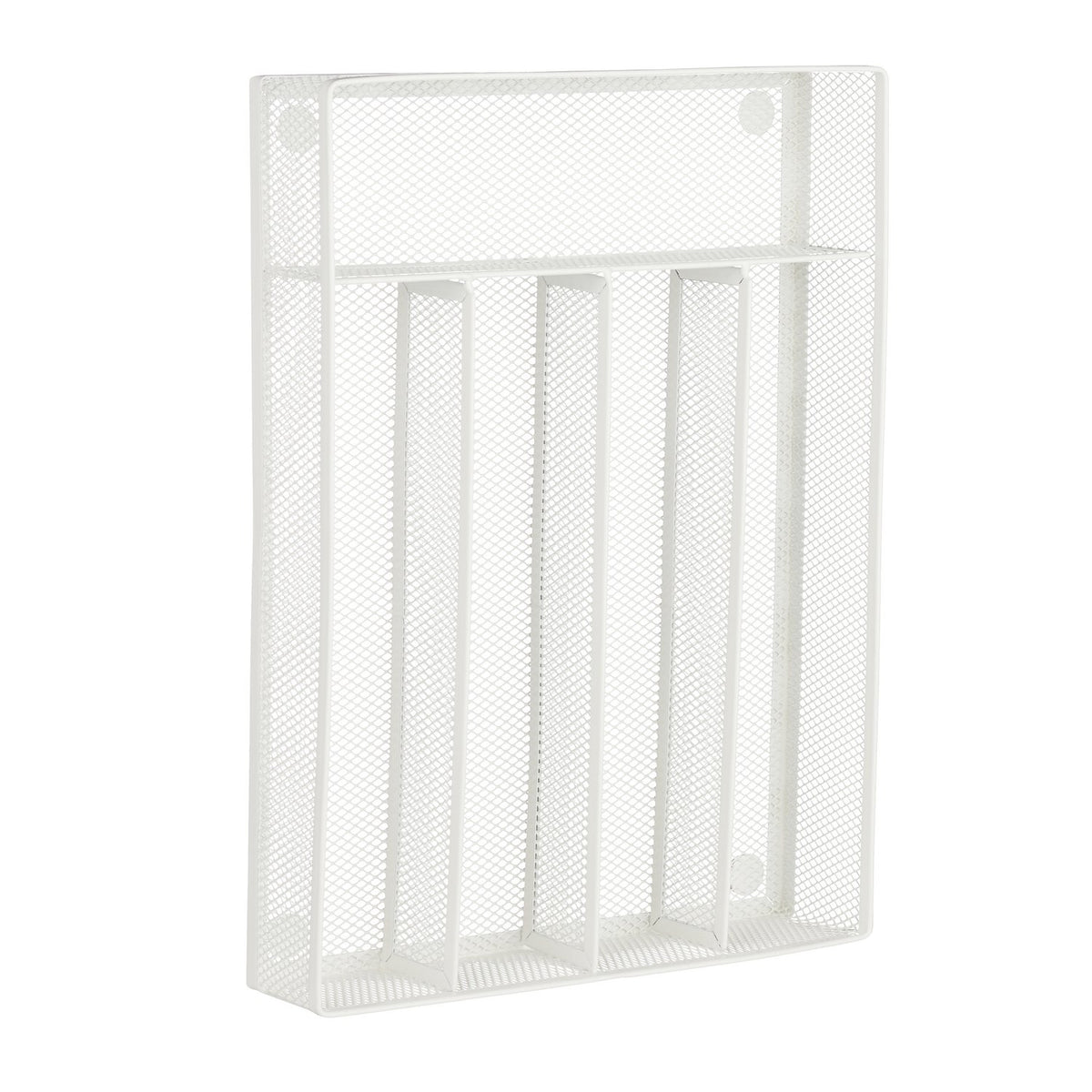 Cutlery tray metal white
