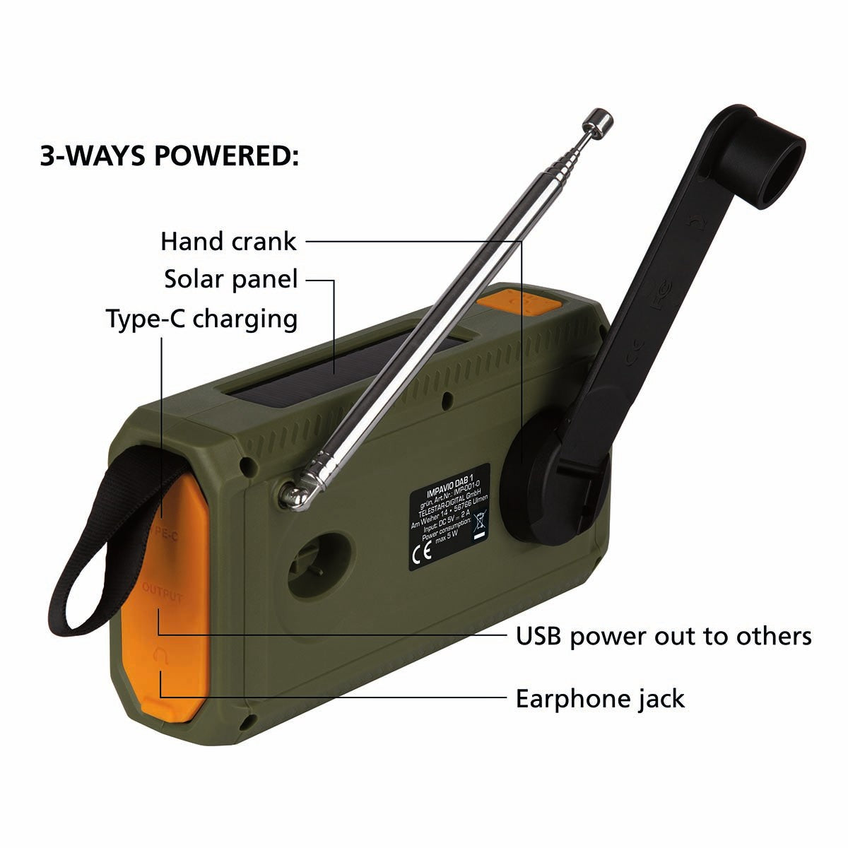 DAB1 Robust DAB+/FM outdoor radio