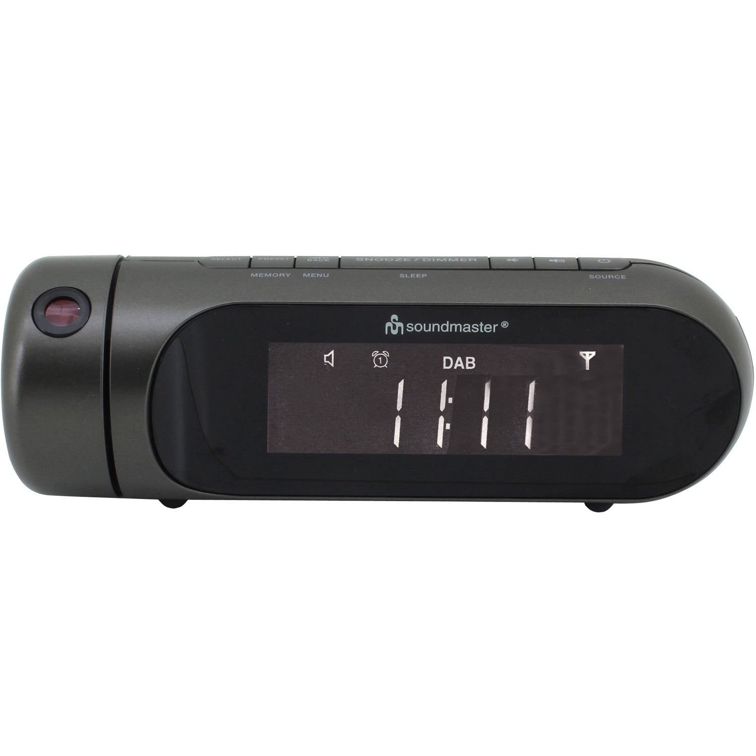 DAB+/FM-RDS Clock radio with projection