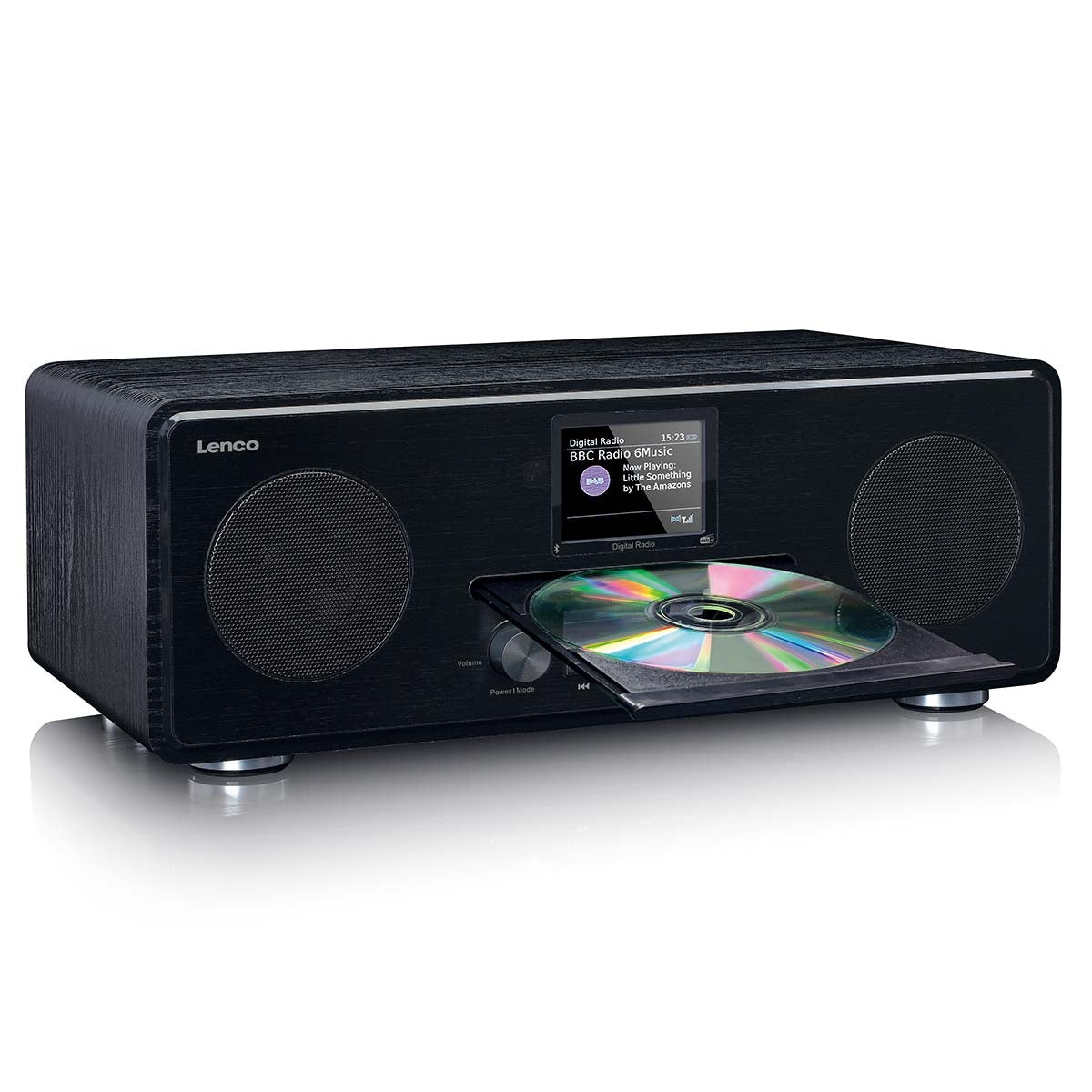 DAB+ FM radio with CD MP3 player Bluetooth Black