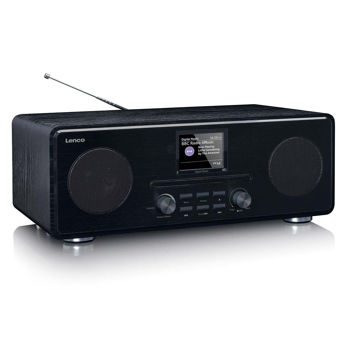 DAB+ FM radio with CD MP3 player Bluetooth Black