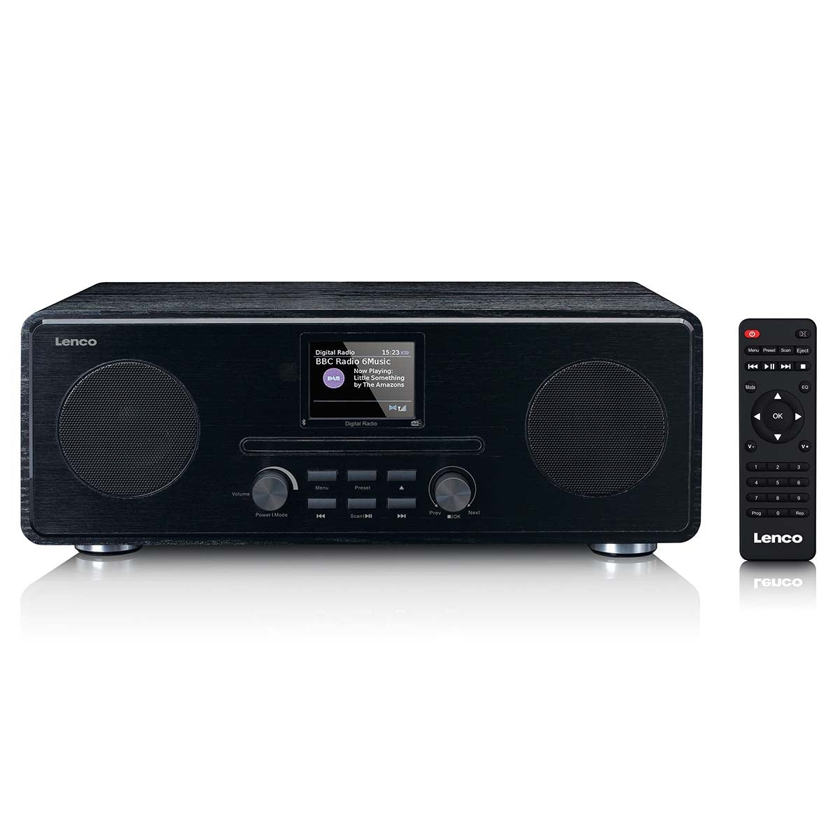 DAB+ FM radio with CD MP3 player Bluetooth Black