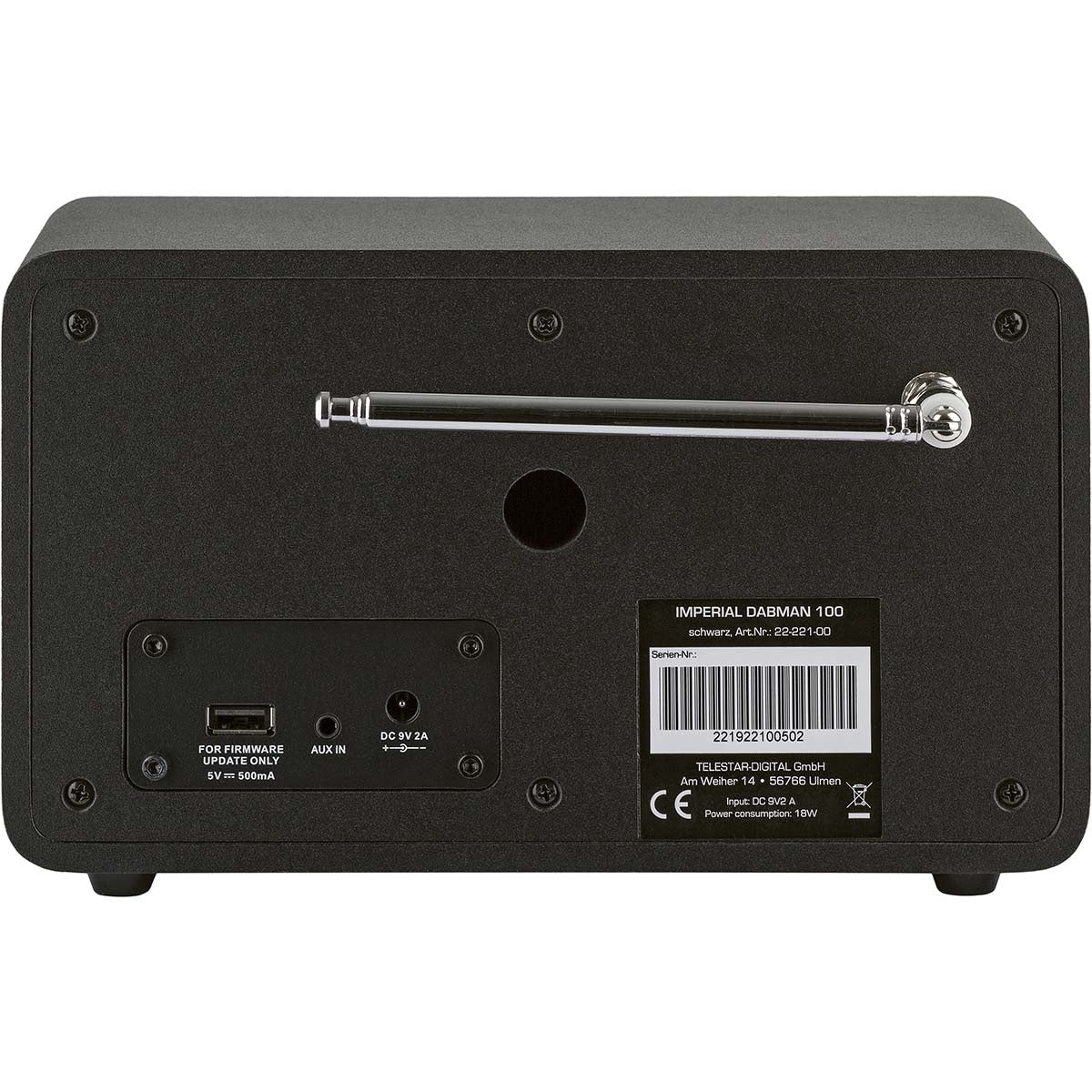 DABMAN 100 DAB+ / FM Radio Black