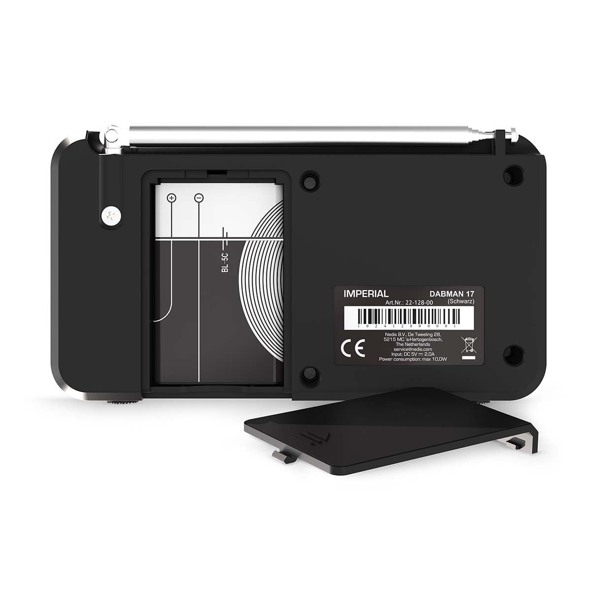 DABMAN 17 portable DAB+/FM radio with Bluetooth Black