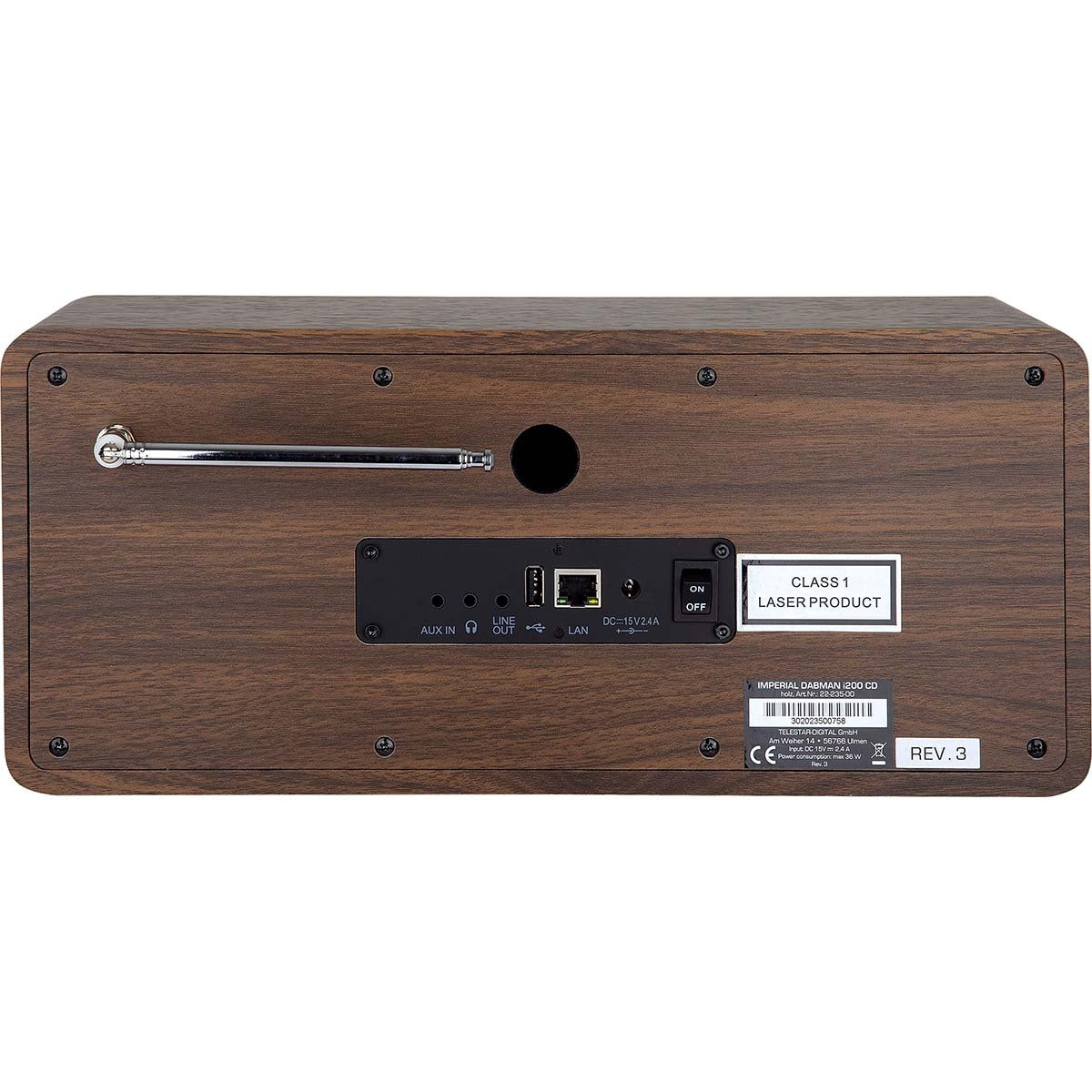 DABMAN i200 CD Multifunctional Radio DAB+ / FM / Internet / Bluetooth Wood Look