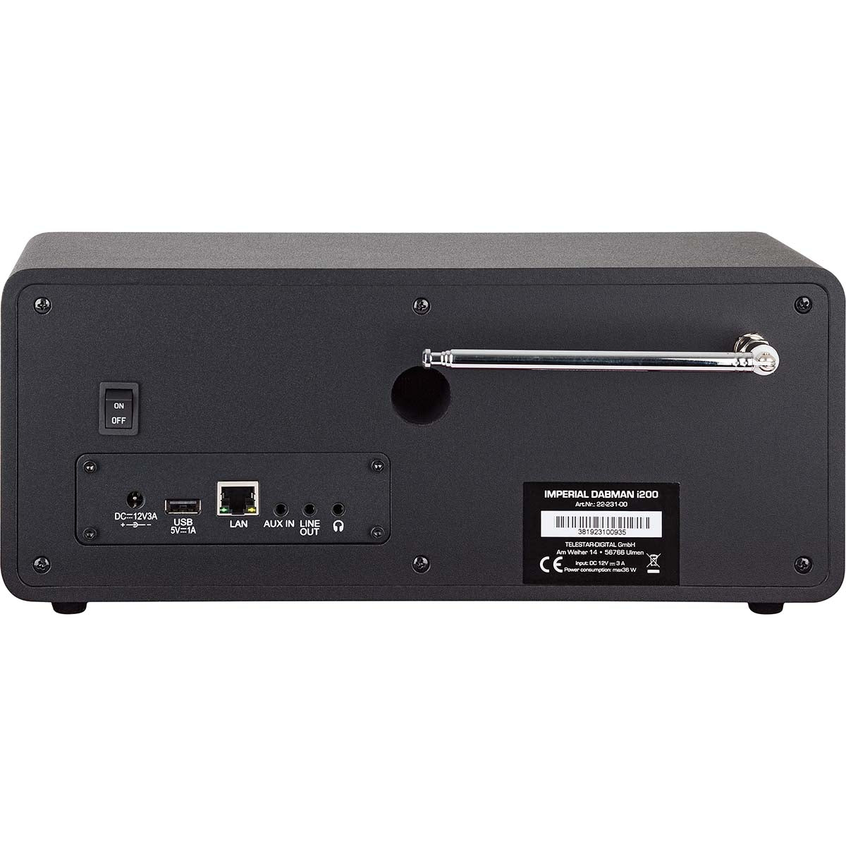 DABMAN i200 Multifunctional Stereo Radio DAB+ / FM / Internet Black