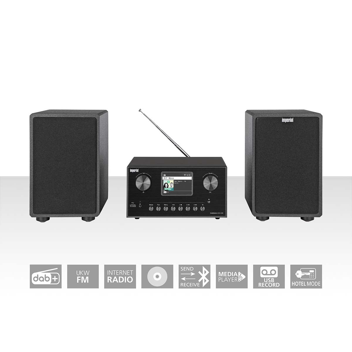 DABMAN i310 CD Hybrid micro Hi-fi System DAB+ / FM / Internet / Bluetooth Black