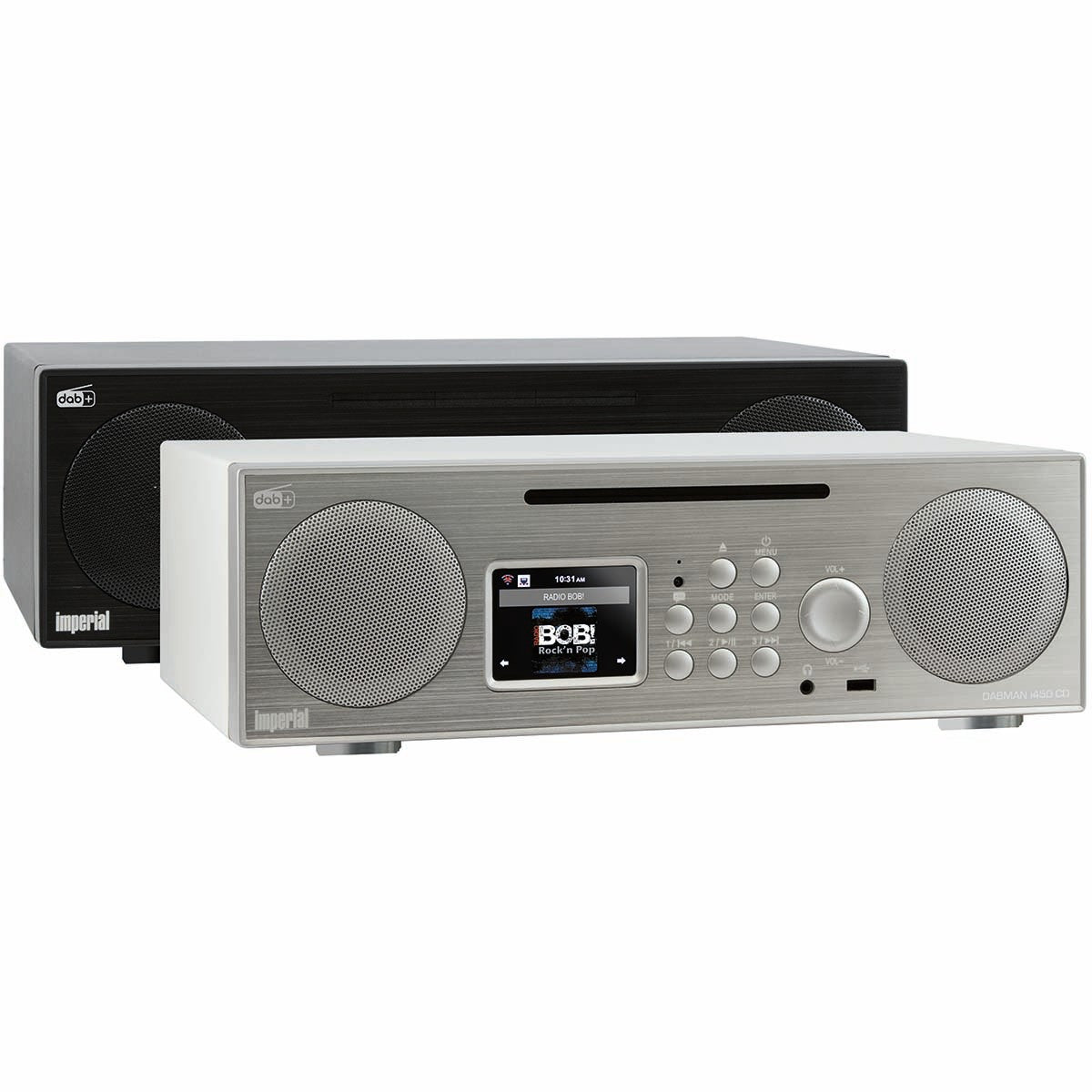 DABMAN i450 CD Multifunctional Stereo Radio DAB+ / FM / Internet / Bluetooth White-Silver