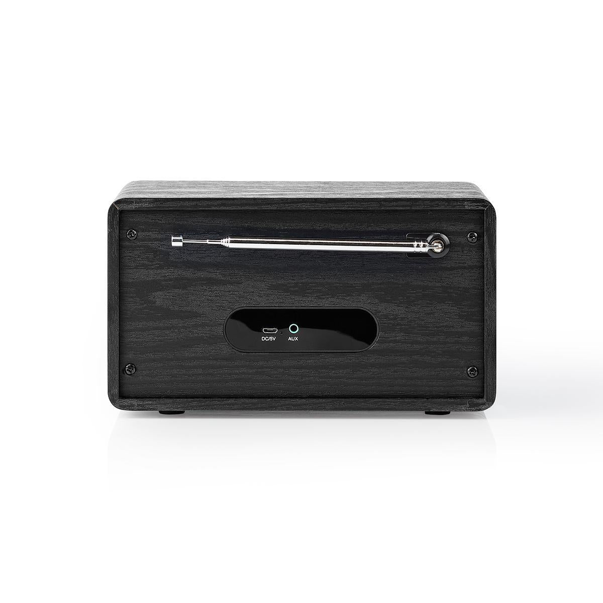 DAB+ Radio | Table Design | DAB+ / FM | 1.3 " | Black White Screen | Battery Powered / USB Power | Digital | 4.5 W | Bluetooth® | Alarm Clock | Sleep Timer | Black