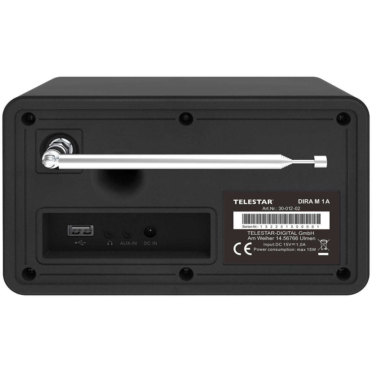 DIRA M 1 A EWF Compact Mono Multifunction Radio Black