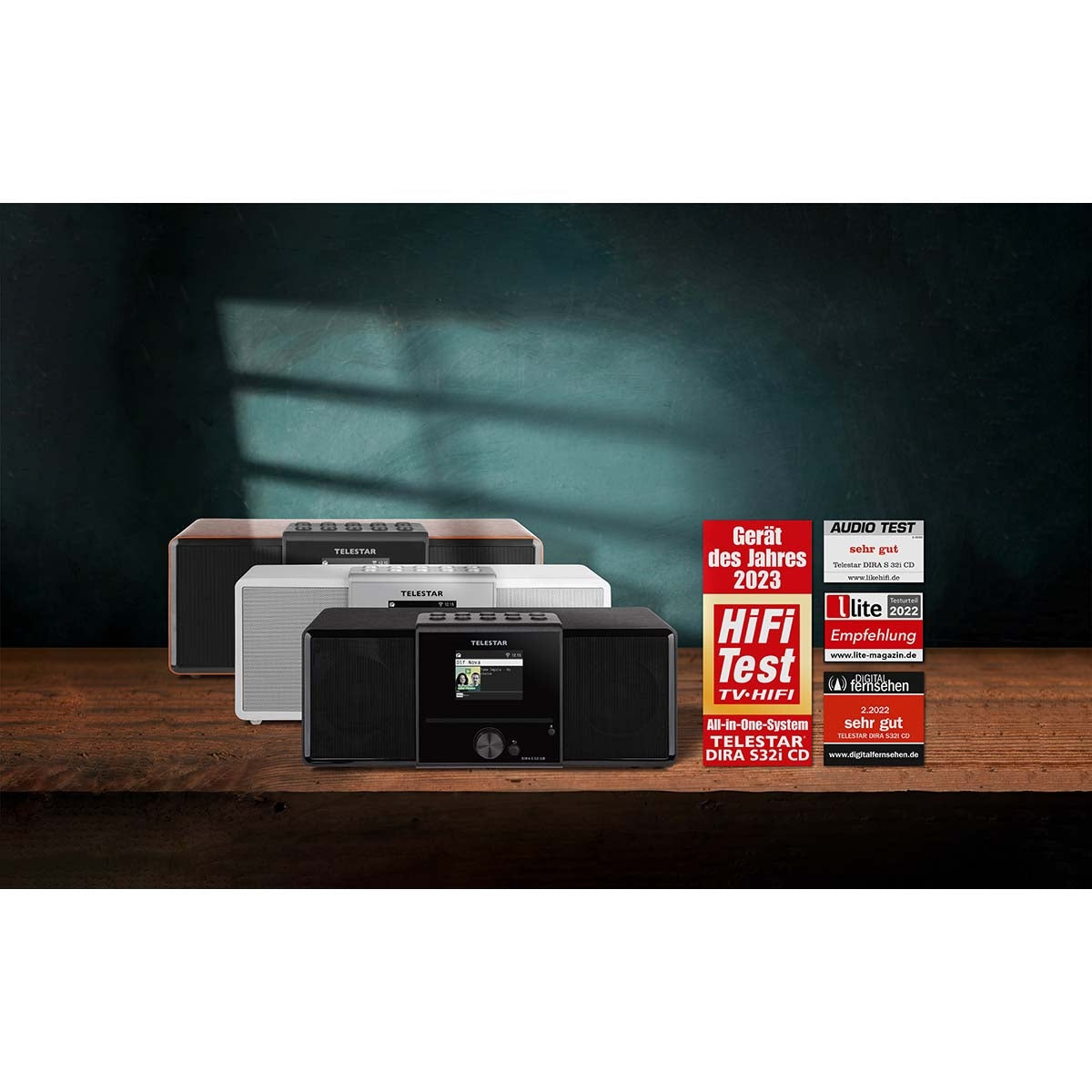 DIRA S32i CD EWF Multifunctional Stereo Radio with CD Player DAB+ / FM / Internet / Bluetooth Black