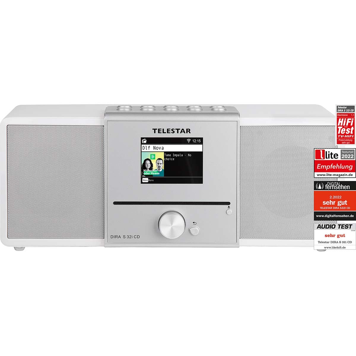 DIRA S32i CD EWF Multifunctional Stereo Radio with CD Player DAB+ / FM / Internet / Bluetooth White