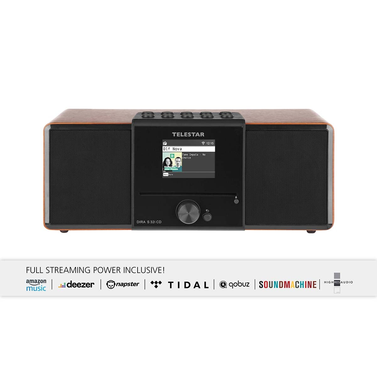 DIRA S32i CD EWF Multifunctional Stereo Radio with CD Player DAB+ / FM / Internet / Bluetooth Wood