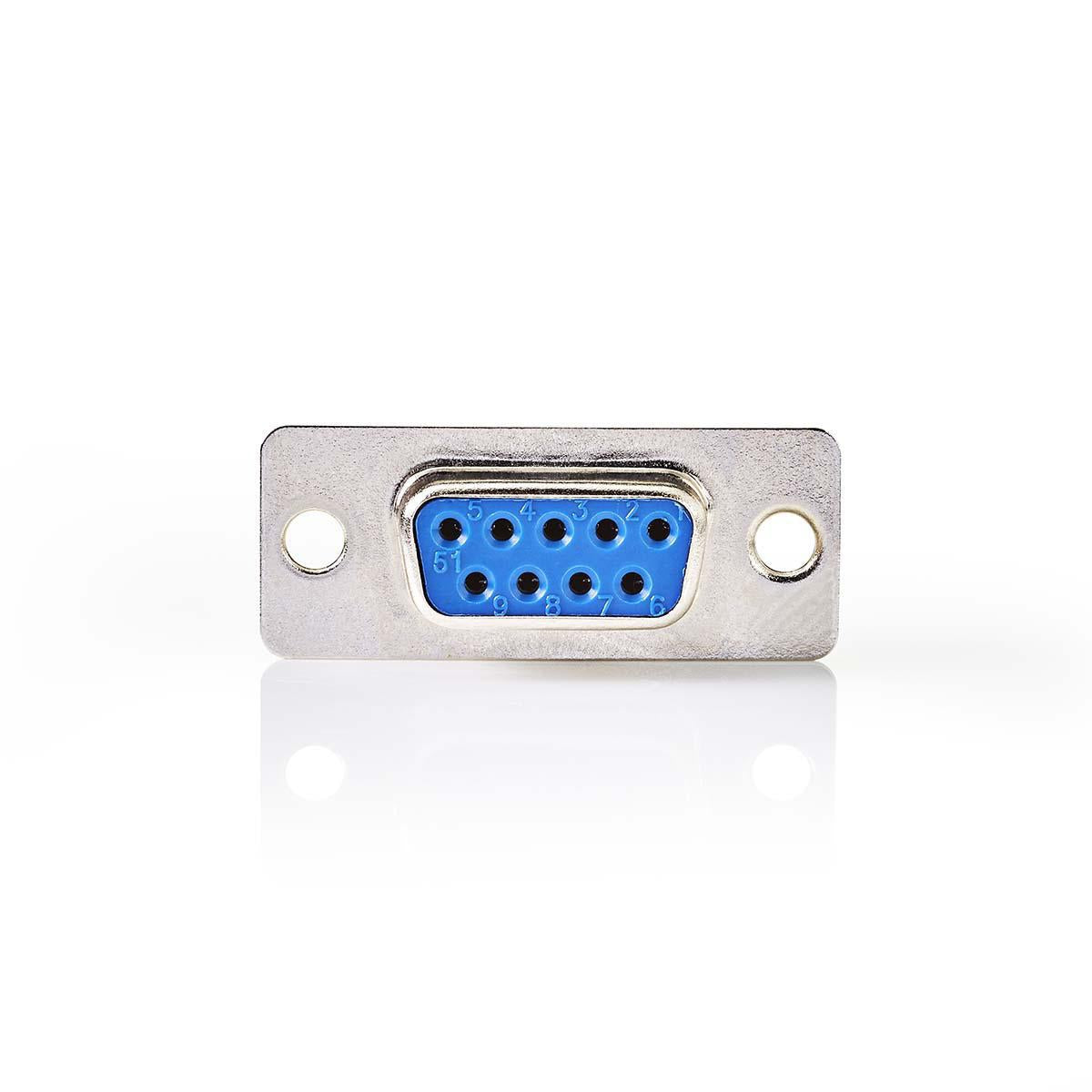 D-Sub Chassis Mount | D-SUB 9-Pin Female | Silver | Box