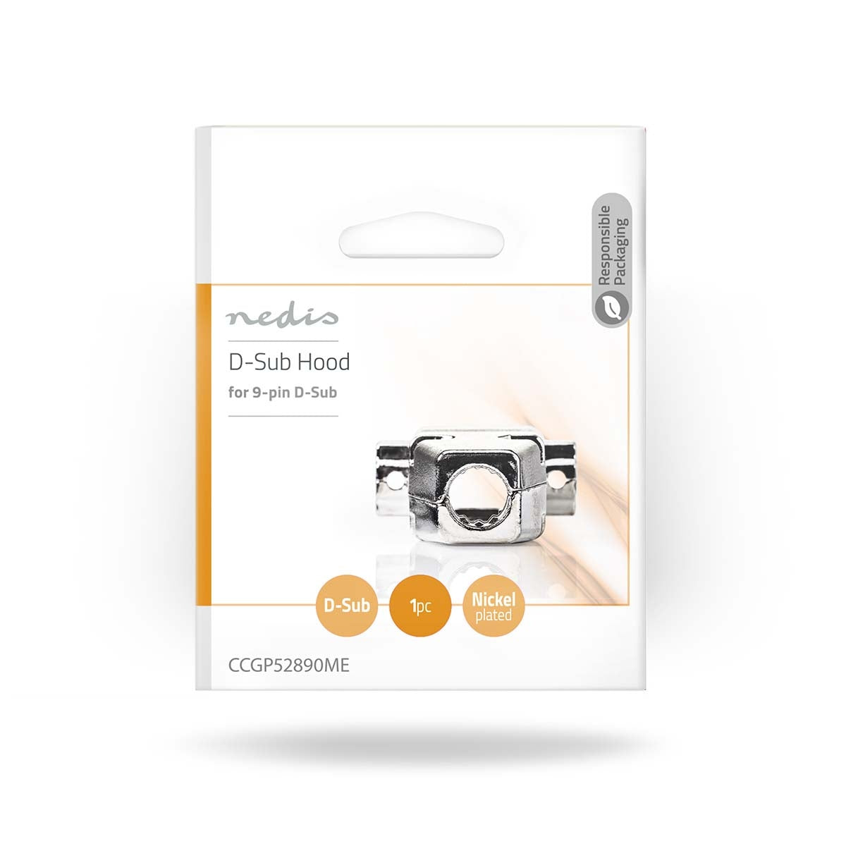D-Sub Connector Chassis | D-SUB 9-Pin | Neutral | Nickel Plated | Metal | Metal | Plastic bag