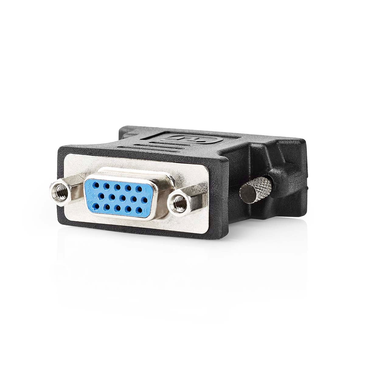 DVI adapter | DVI-I 24+5-Pin Male | VGA female 15p | Nickel Plated | Straight | PVC | Black | Box