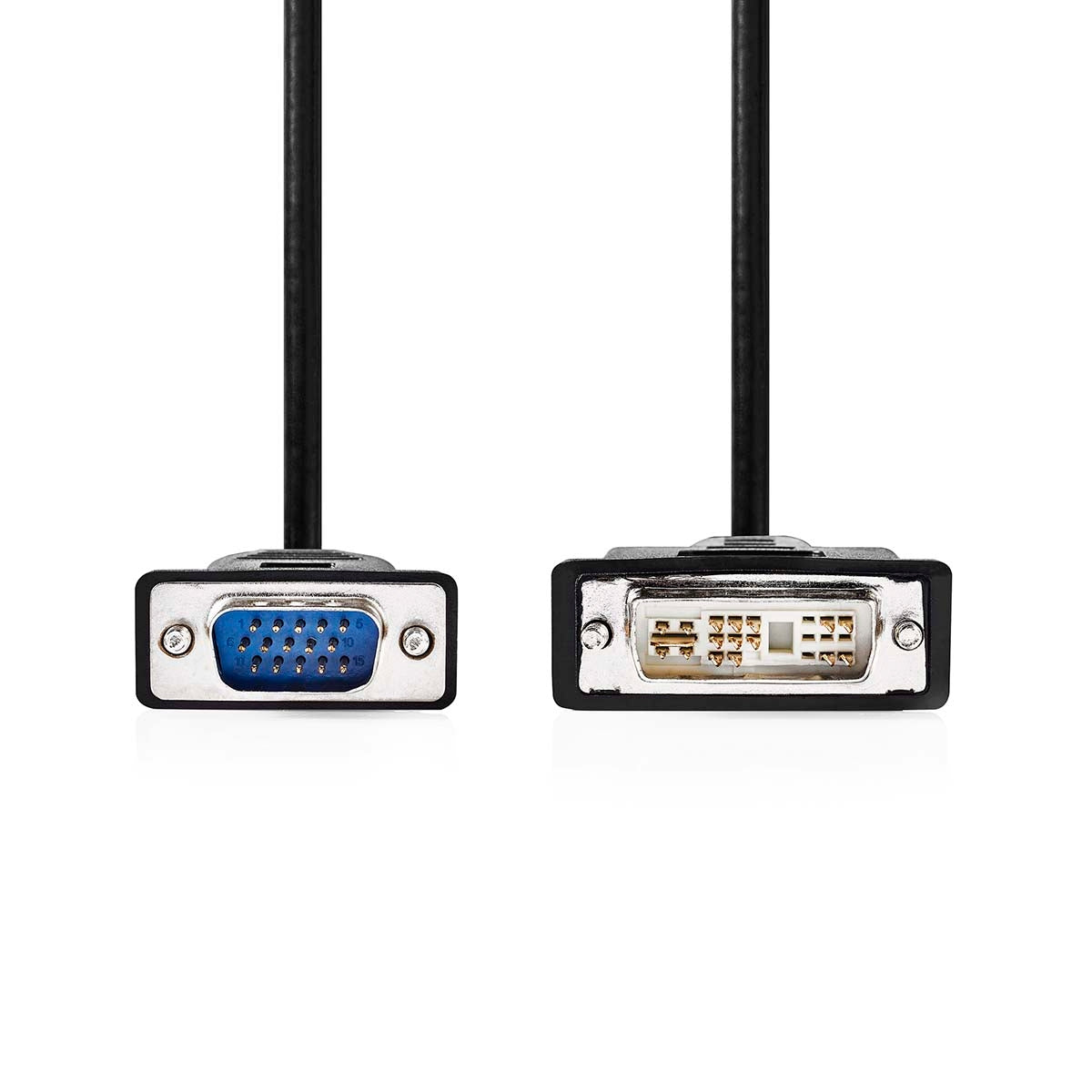 DVI cable | DVI-A 12+5-Pin Male | VGA Male | 1024x768 | Nickel Plated | 2.00 m | Straight | PVC | Black | Envelope