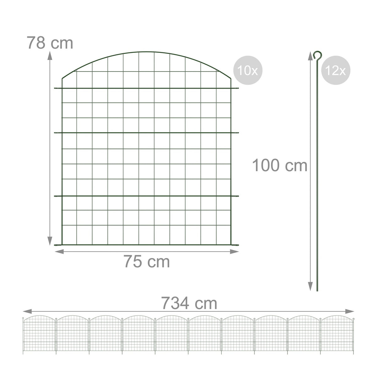 Dam fence with top arch