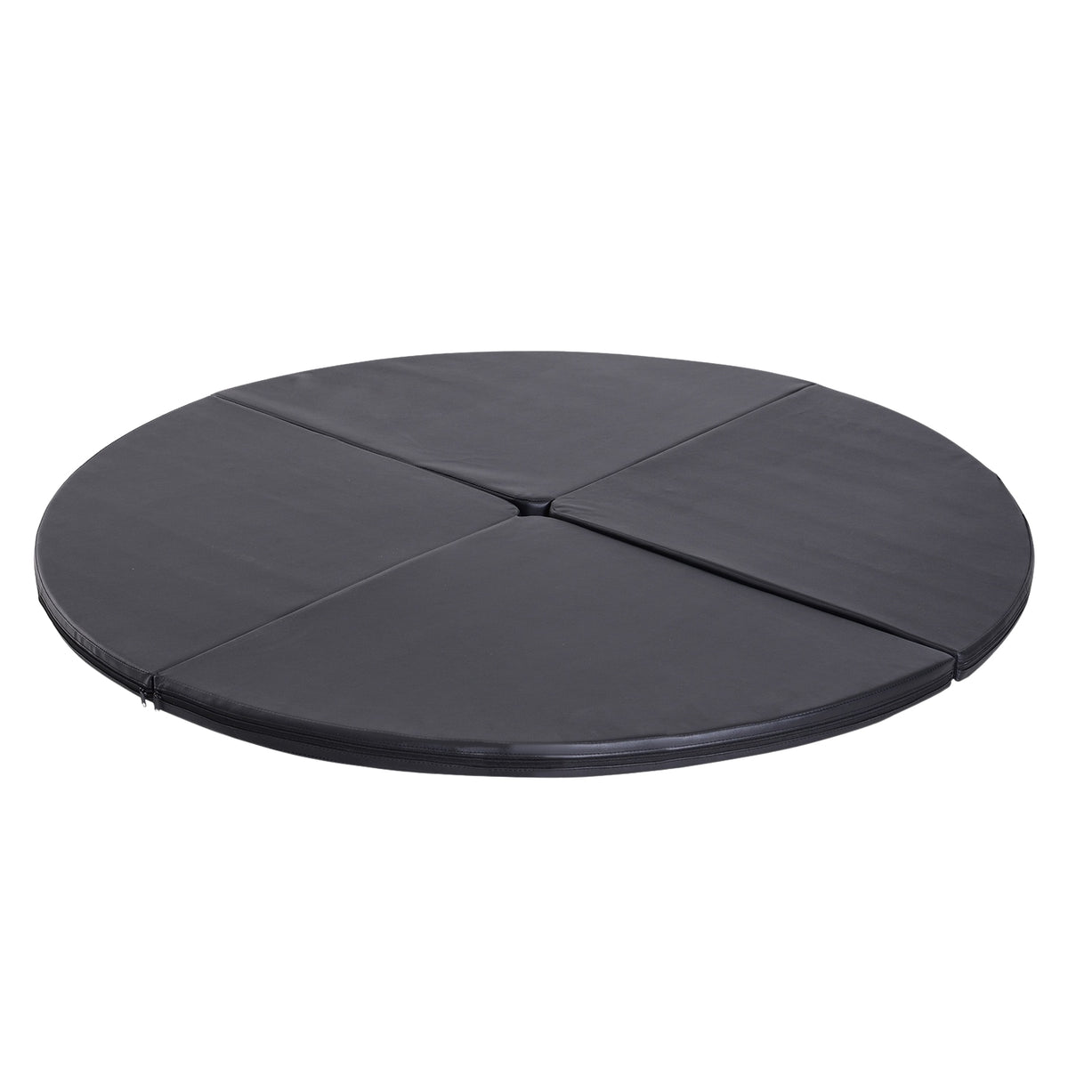 Dance pole mat, Ø 150cm pole dance protective mat, 5 cm thick pole dance mat, foldable safety mat, portable fitness mat, shock-absorbing safety mat, gymnastics, yoga, black