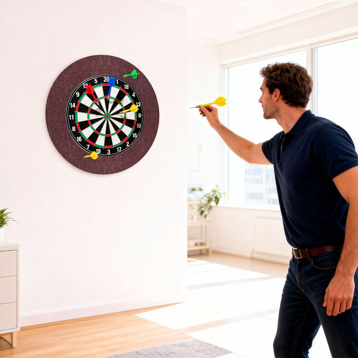 Dartboard Surround, 4-Piece Felt, Noise Reduction