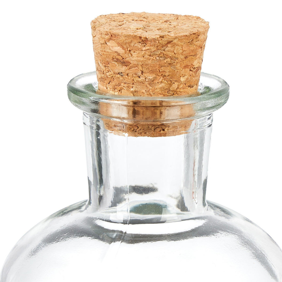 Decorative Glass Bottle Set with Cork Lids, 6-Pack