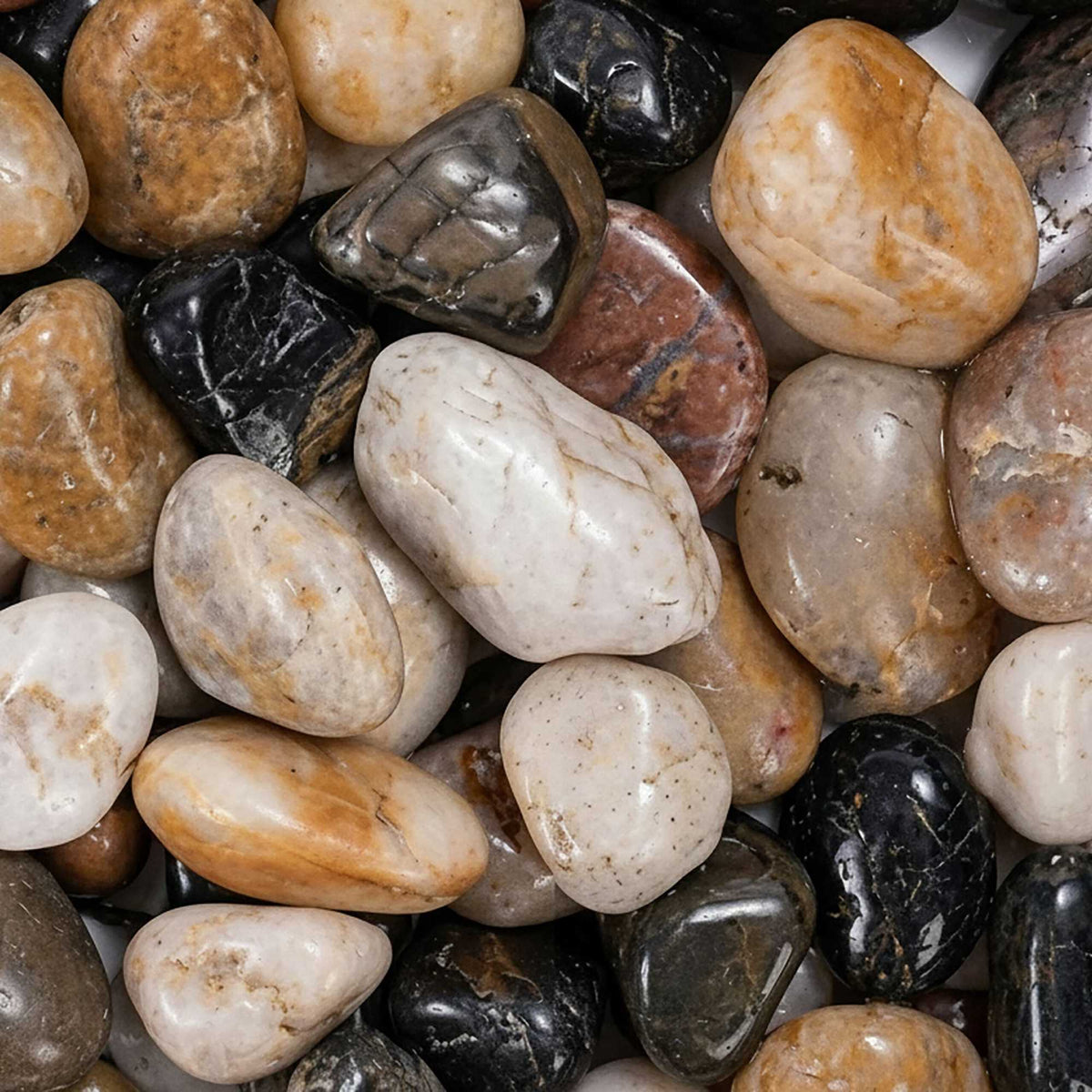 Decorative Mixed River Pebbles, 2kg – Natural Stone 20–40mm