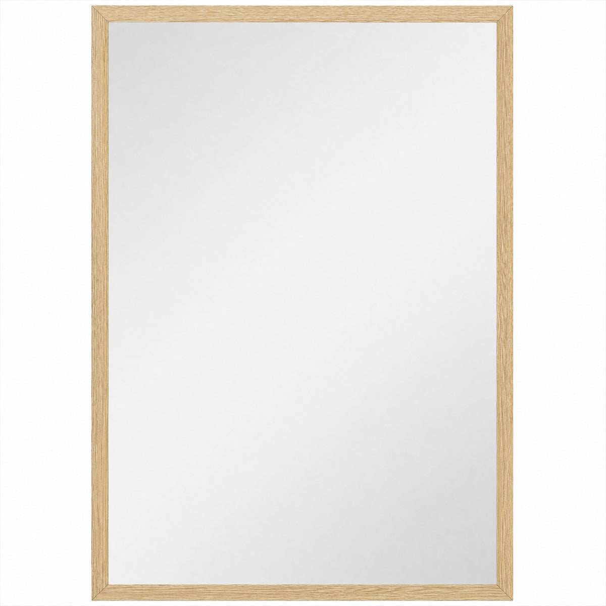 Decorative Wall Mirror, 40x60 cm, Natural MDF Frame