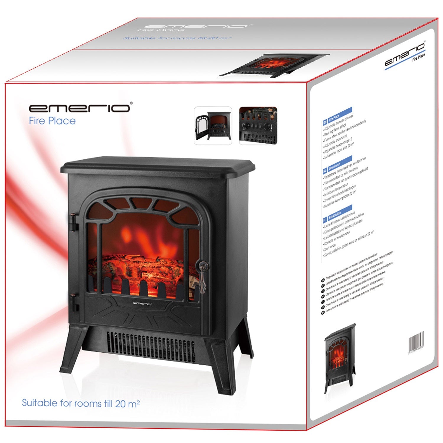 Decorative fireplace Heating fan 1850W FP-121933