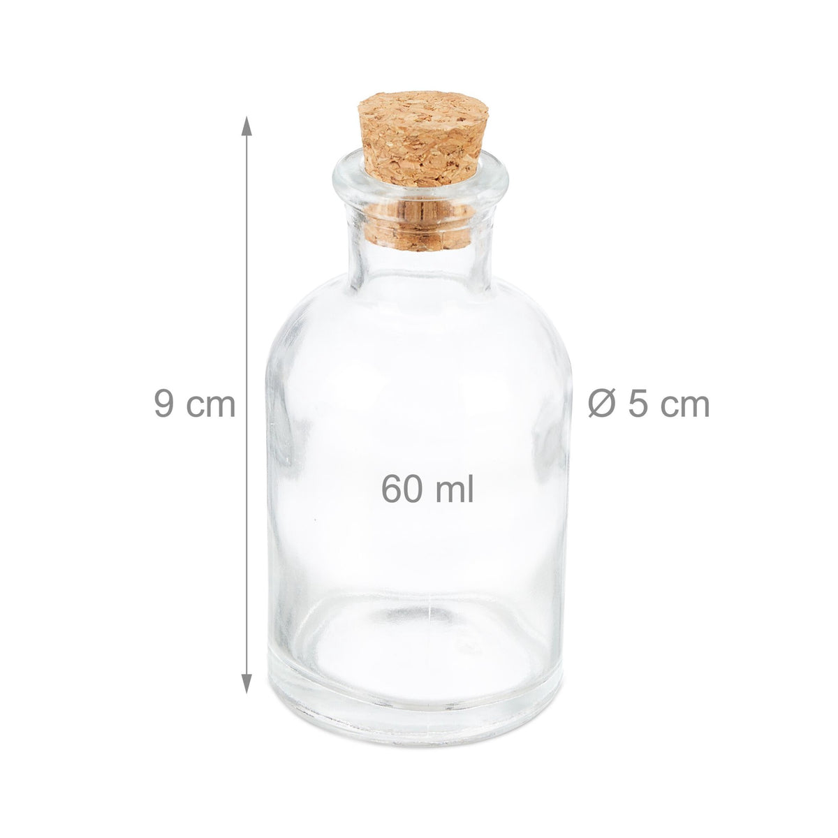 Decorative glass with cork