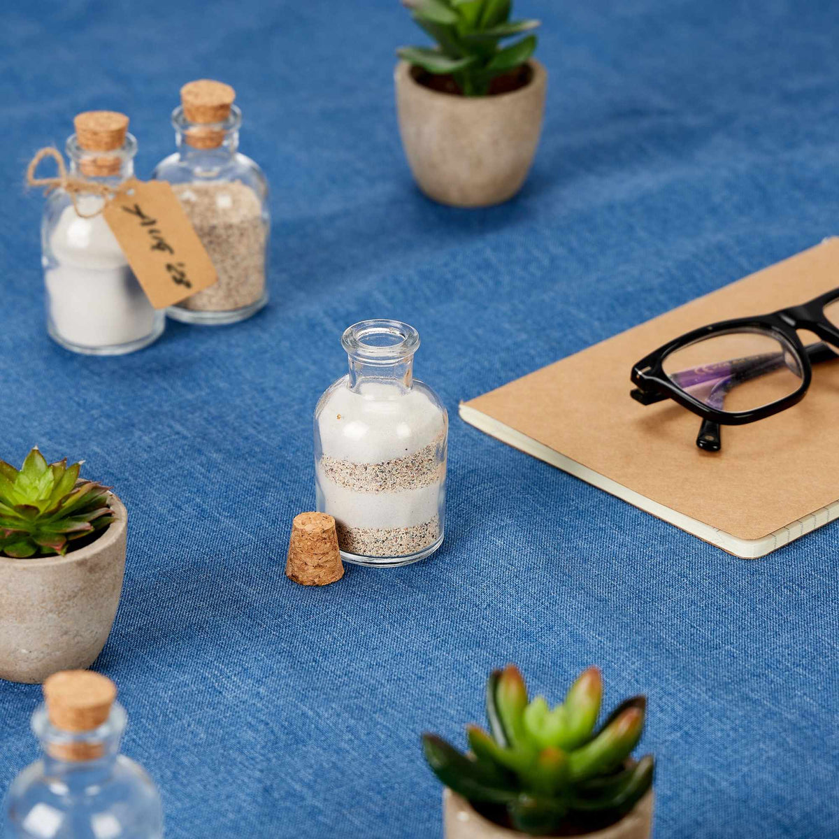 Decorative glass with cork
