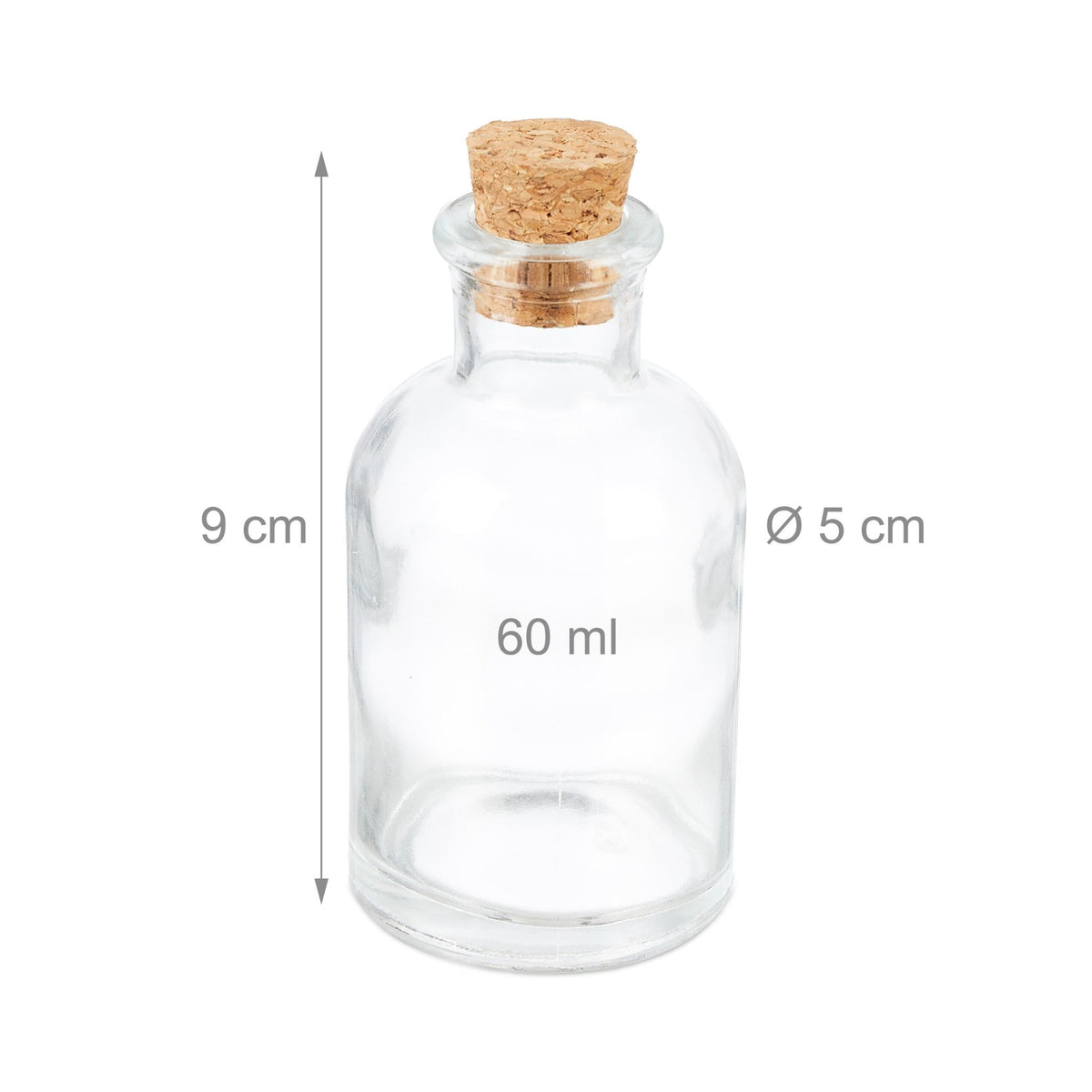 Decorative glass with cork