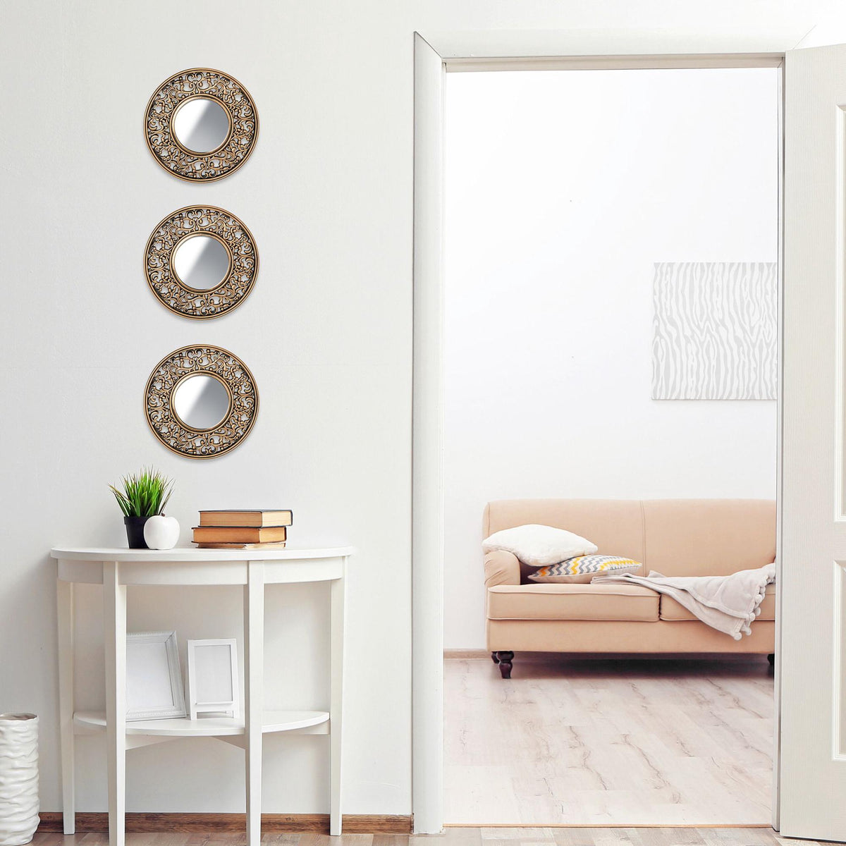 Decorative mirror set of 3
