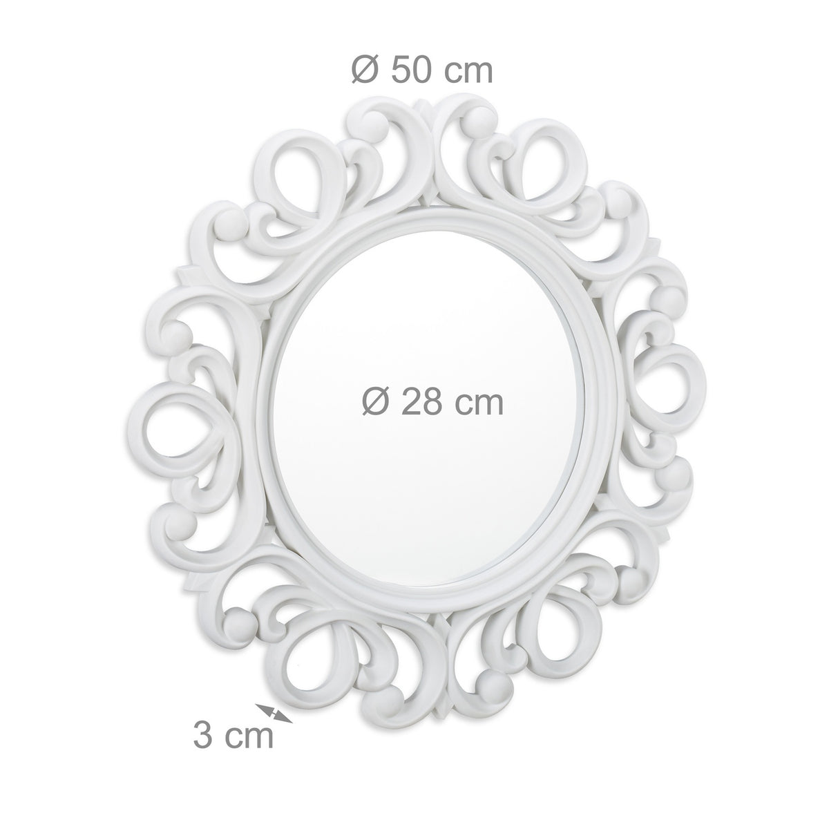Decorative round wall mirror