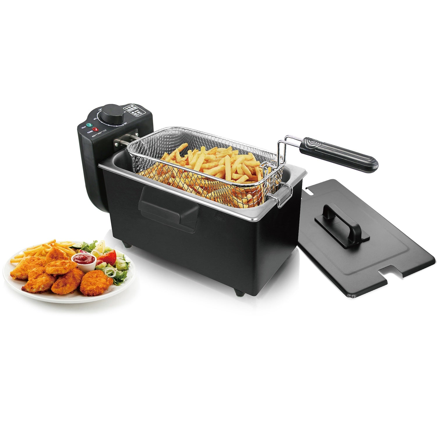 Deep fryer 3.0l Black DF-120482.2 Stainless tub Pfas Free