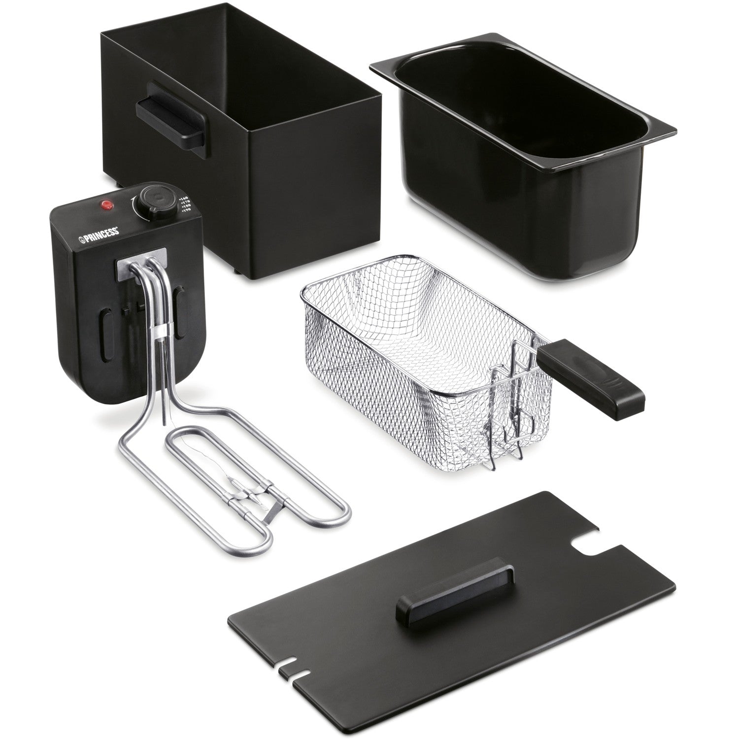 Deep fryer 3l 182727 Stainless steel. Black