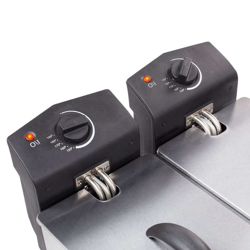 Deep fryer Double 2x3L 2x1800W Stainless
