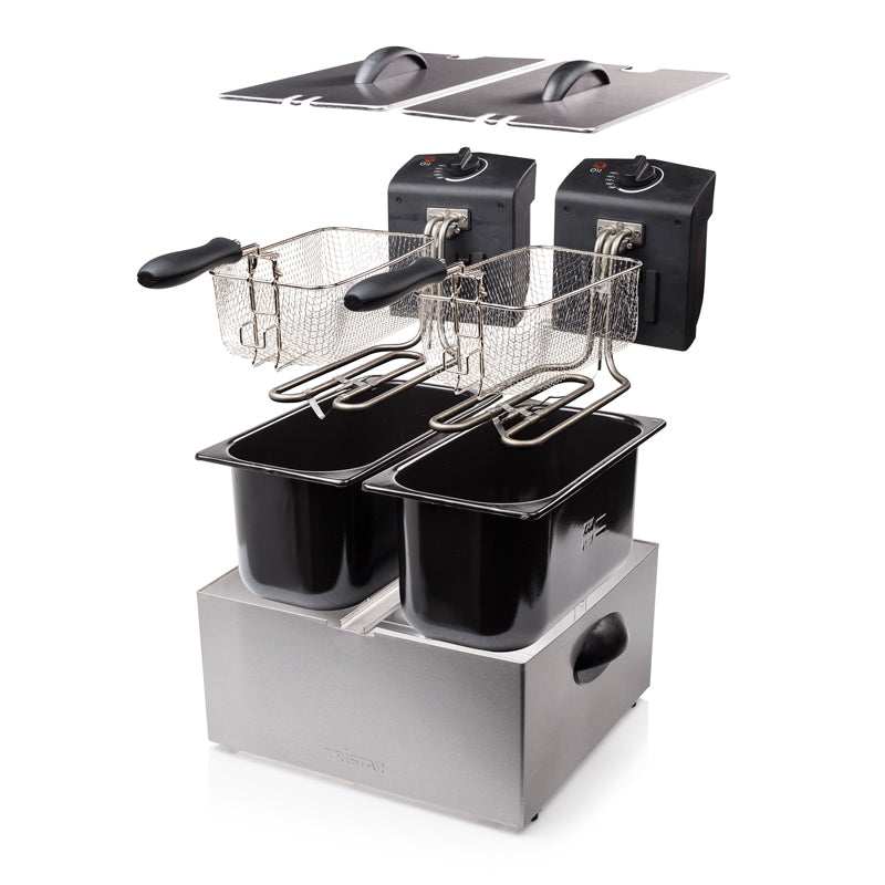 Deep fryer Double 2x3L 2x1800W Stainless