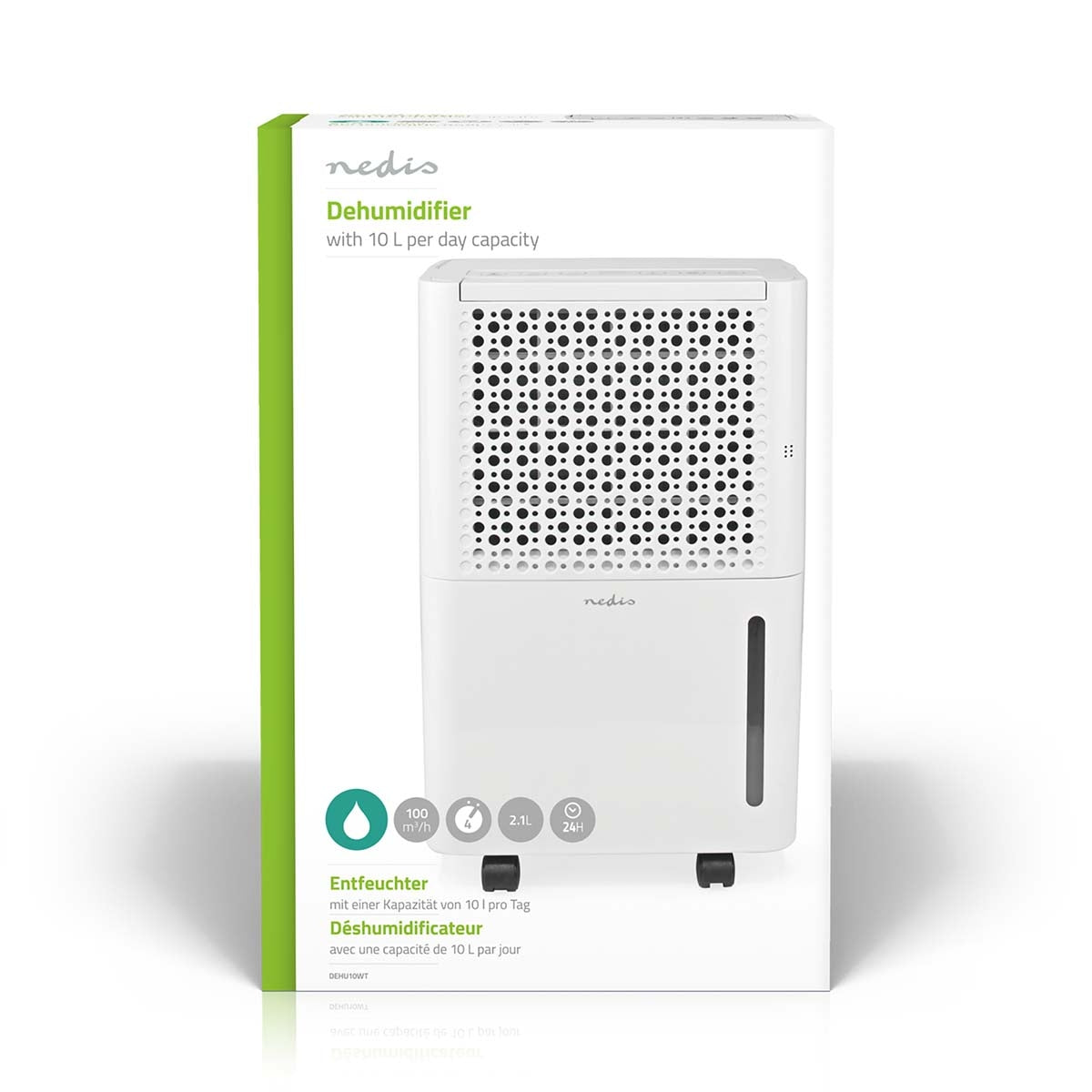 Dehumidifier | 10 l/Day | Dehumidification / Automatic / Dry laundry / Ventilation | Yes | 100 m³/h