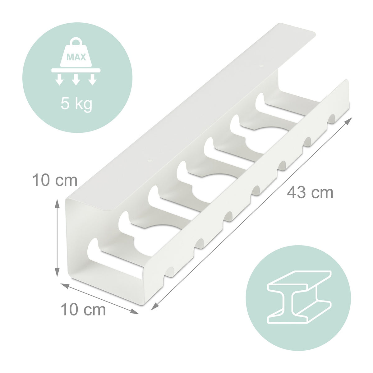 Desk Cable Trays Set – Steel Cable Management for PC/TV