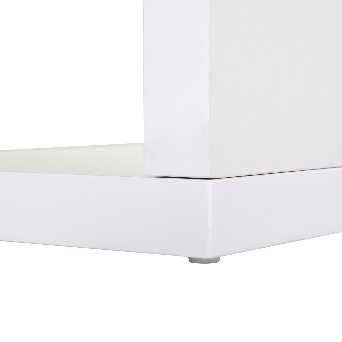 Desk In L-Shape/I-Shape Corner Desk Computer Desk Combination Table With Bookshelf And Drawer Stainless Steel White 120X80X164 Cm