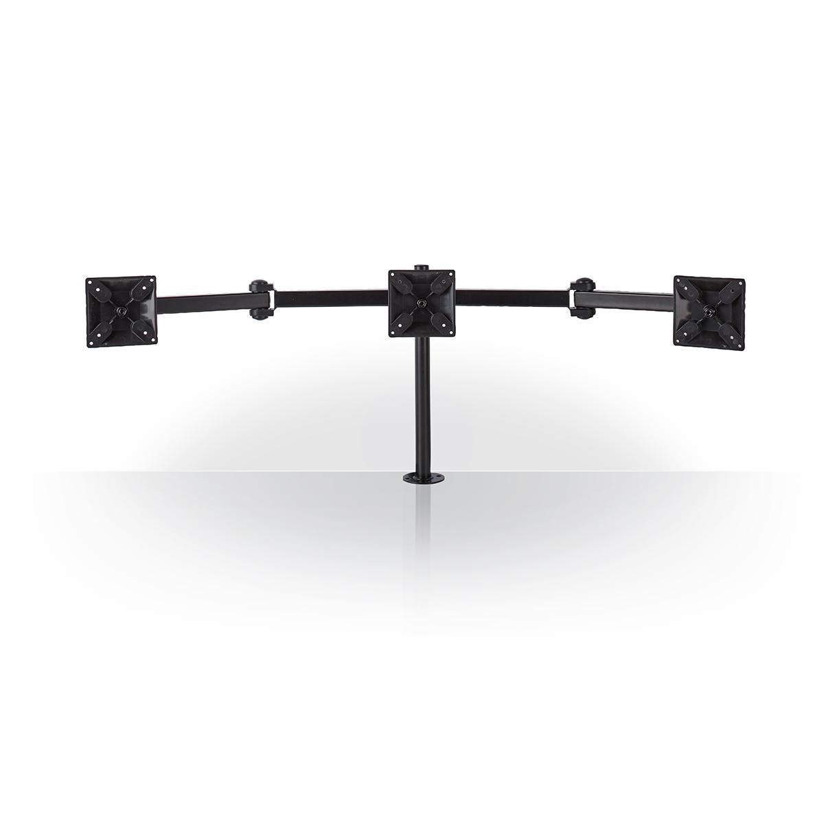 Desk Monitor Mount | 3 Screens | 14 - 24 " | 75x75 / 100x100 | Full Motion