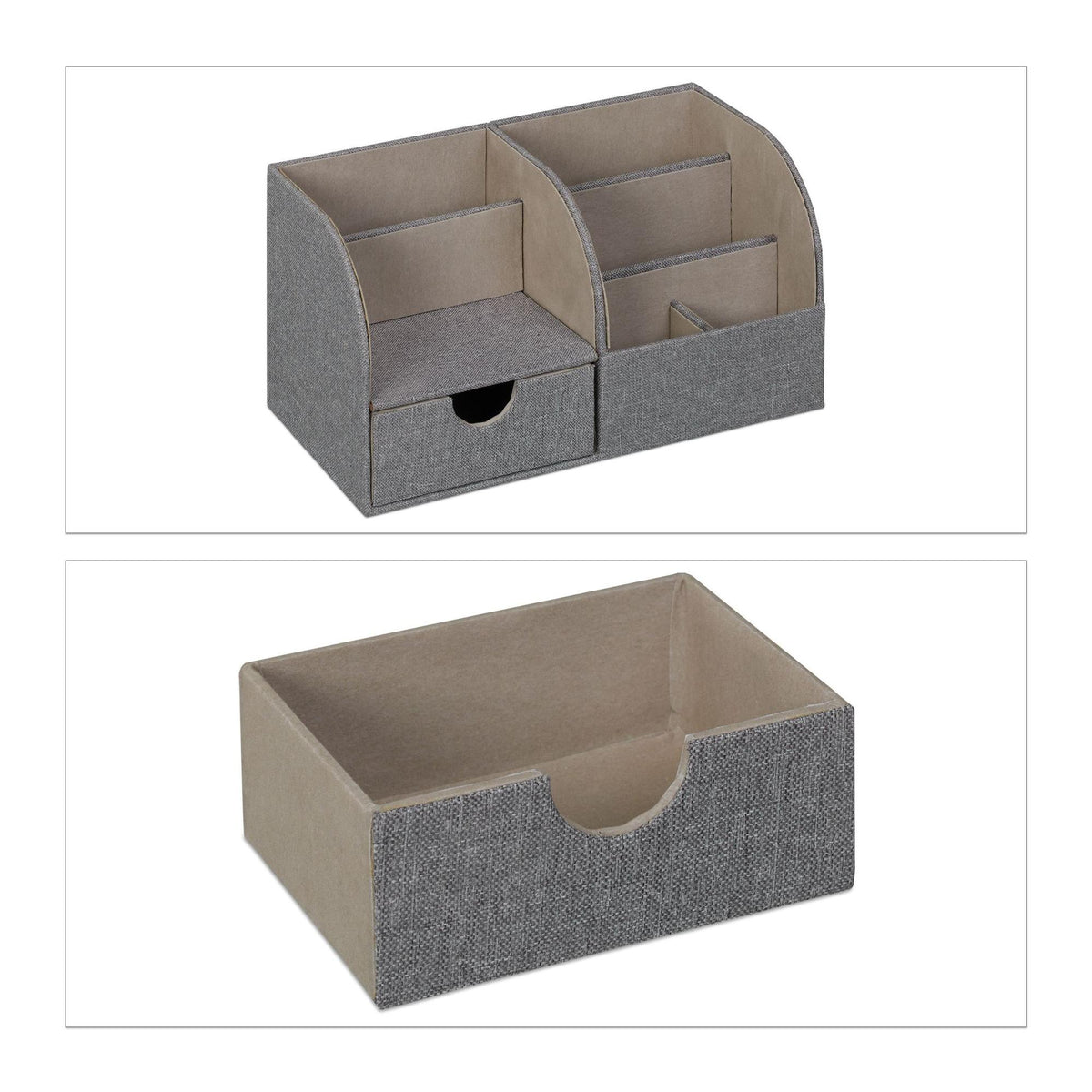 Desk Organiser Linen Look