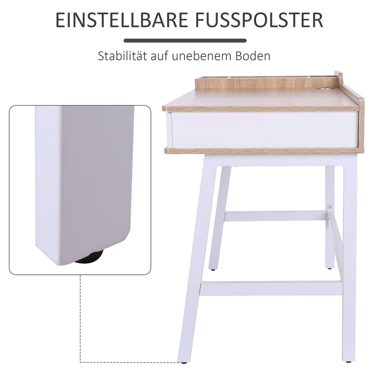 Desk With Storage Compartments Computer Desk Office Table Versatile With Drawer Wide Table Top