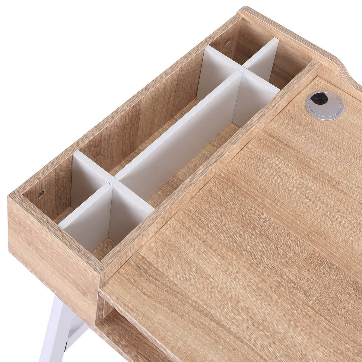 Desk With Storage Compartments Computer Desk Office Table Versatile With Drawer Wide Table Top
