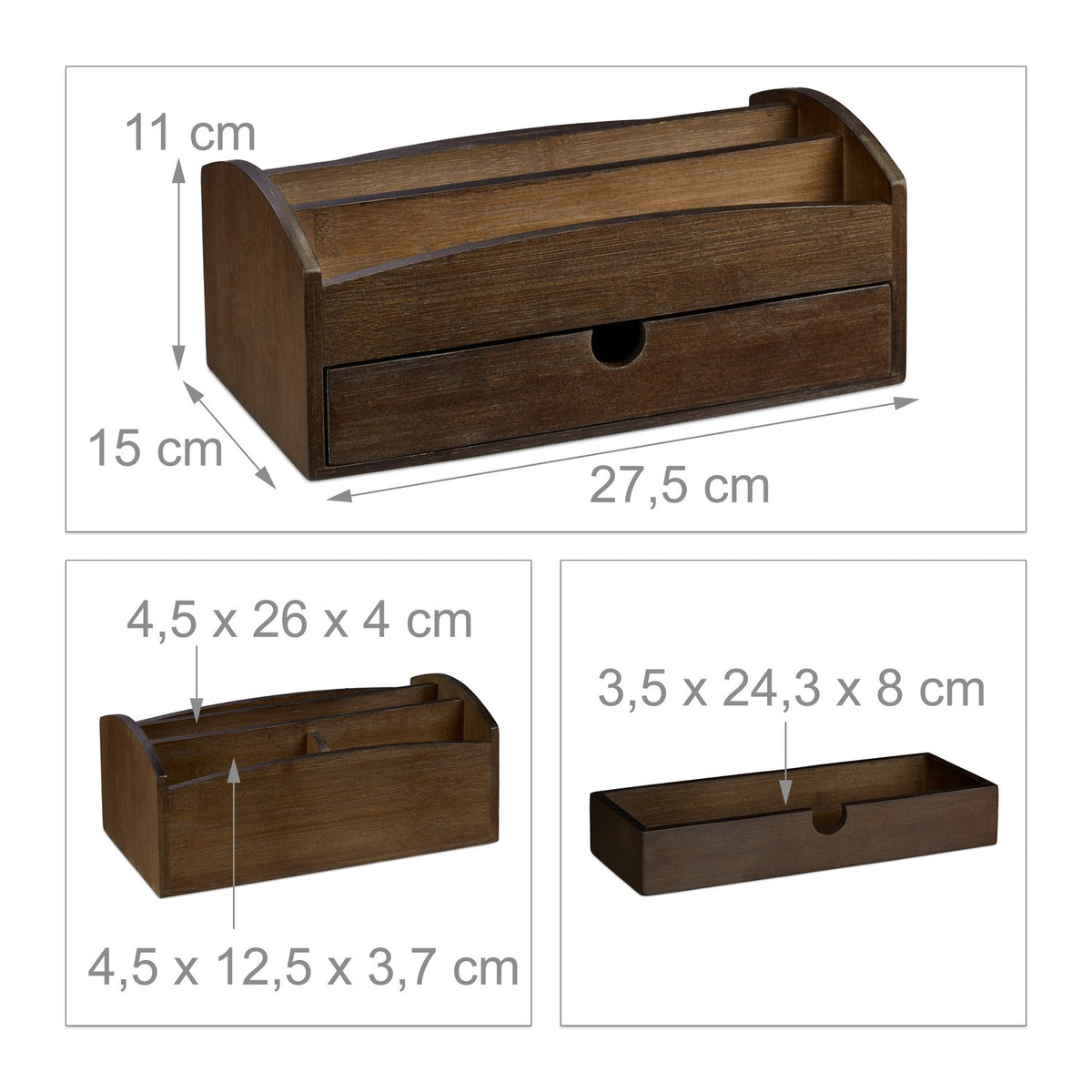 Desk organization in bamboo