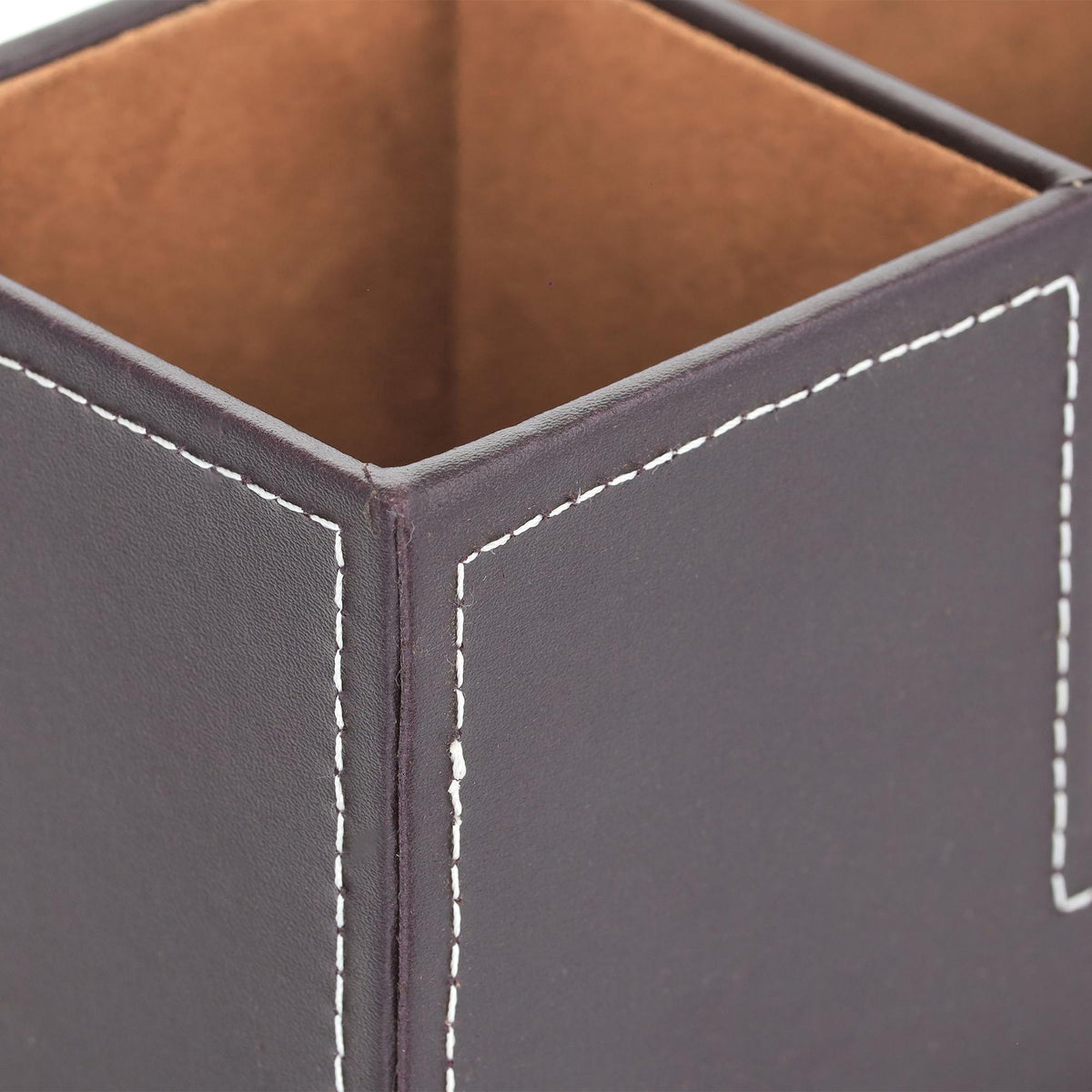 Desk organizer artificial leather