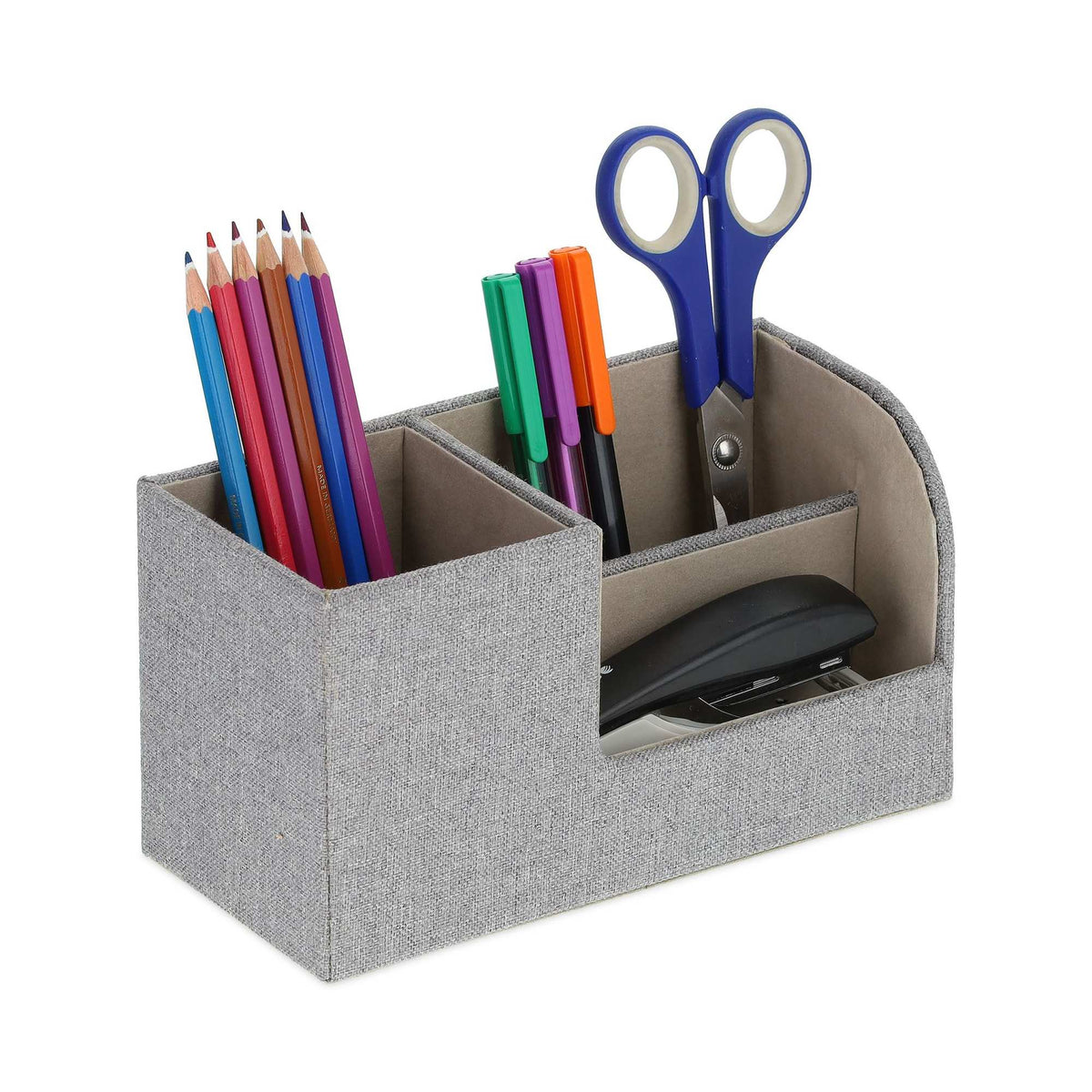 Desk organizer in linen